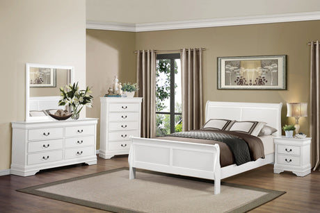 Mayville White King Sleigh Bed