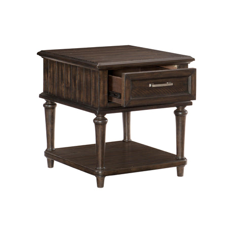 Cardano Driftwood Charcoal End Table by Homelegance at Eve Furniture