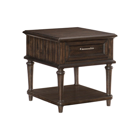 Cardano Driftwood Charcoal End Table by Homelegance at Eve Furniture