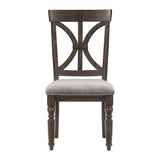 Cardano Driftwood Charcoal Side Chair, Set of 2 by Homelegance at Eve Furniture