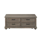 Cardano Driftwood Light Brown Wood Cocktail Table by Homelegance at Eve Furniture