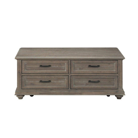 Cardano Driftwood Light Brown Wood Cocktail Table by Homelegance at Eve Furniture