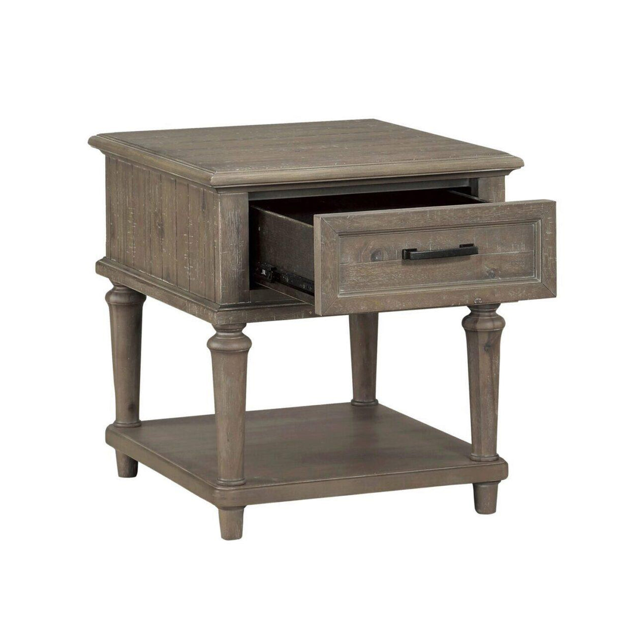 Cardano Driftwood Light Brown Wood End Table by Homelegance at Eve Furniture