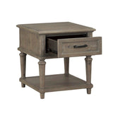 Cardano Driftwood Light Brown Wood End Table by Homelegance at Eve Furniture