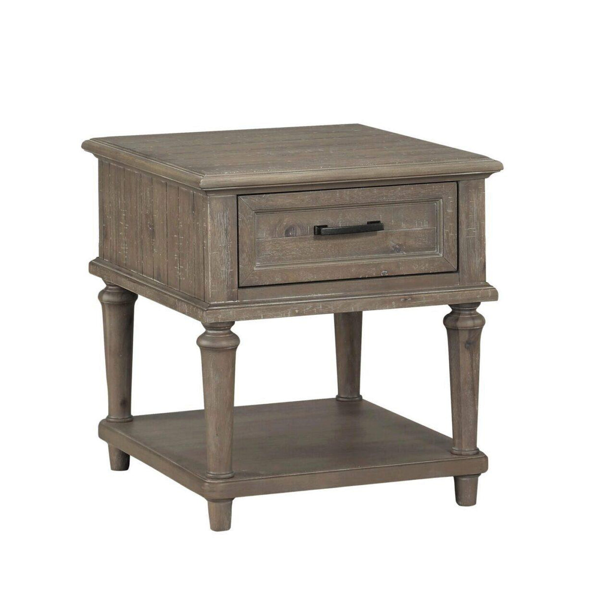 Cardano Driftwood Light Brown Wood End Table by Homelegance at Eve Furniture