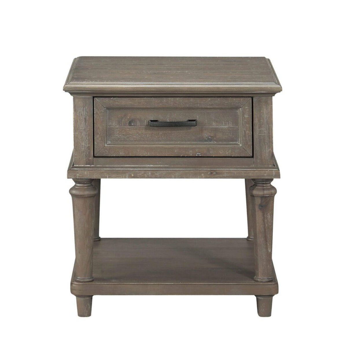 Cardano Driftwood Light Brown Wood End Table by Homelegance at Eve Furniture