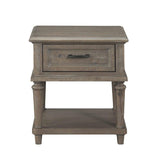 Cardano Driftwood Light Brown Wood End Table by Homelegance at Eve Furniture