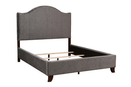 Carlow Gray Camelback Queen Bed by Homelegance at Eve Furniture