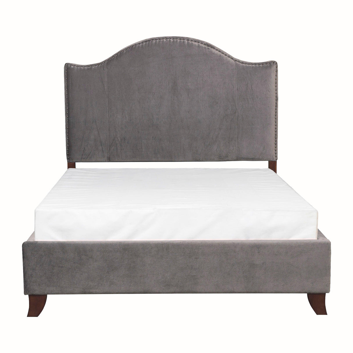 Carlow Gray Camelback Queen Bed by Homelegance at Eve Furniture