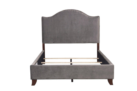 Carlow Gray Camelback Queen Bed by Homelegance at Eve Furniture