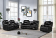Carter 3-Piece Black Reclining Living Room Set by Happy Homes at Eve Furniture