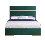 Cartier Green/Gold King Platform Bed by New Era Innovations at Eve Furniture