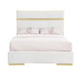 Cartier Ivory/Gold King Platform Bed by New Era Innovations at Eve Furniture