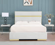 Cartier Ivory/Gold King Platform Bed by New Era Innovations at Eve Furniture