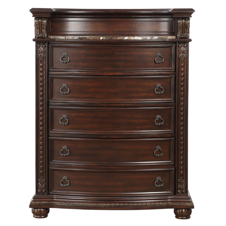 Cavalier Dark Cherry Chest by Homelegance at Eve Furniture