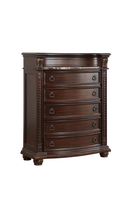 Cavalier Dark Cherry Chest by Homelegance at Eve Furniture