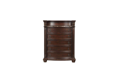 Cavalier Dark Cherry Chest by Homelegance at Eve Furniture