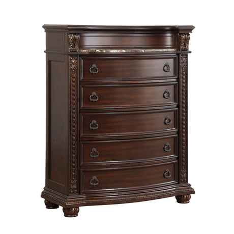 Cavalier Dark Cherry Chest by Homelegance at Eve Furniture