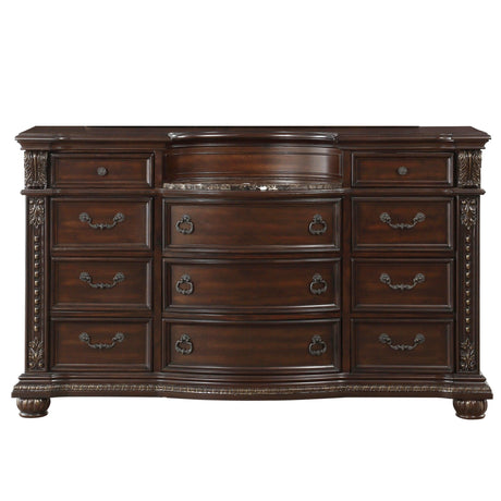 Cavalier Dark Cherry Dresser by Homelegance at Eve Furniture