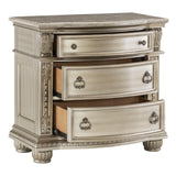 Cavalier Silver Nightstand by Homelegance at Eve Furniture