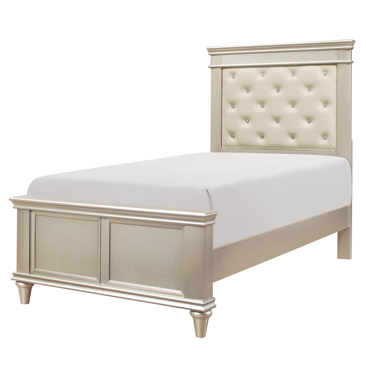 Celandine Silver Upholstered Panel Youth Bedroom Set by Homelegance at Eve Furniture