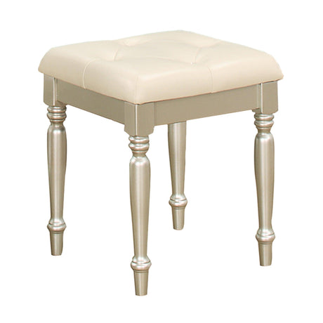 Celandine Silver Vanity Stool by Homelegance at Eve Furniture