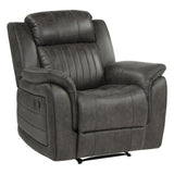 Centeroak Brownish Gray Reclining Chair by Homelegance at Eve Furniture