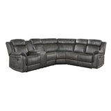 Centeroak Brownish Gray Reclining Sectional by Homelegance at Eve Furniture