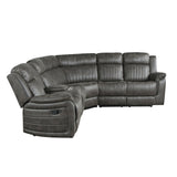 Centeroak Brownish Gray Reclining Sectional by Homelegance at Eve Furniture