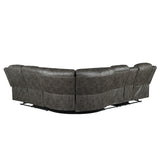 Centeroak Brownish Gray Reclining Sectional by Homelegance at Eve Furniture