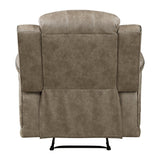 Centeroak Sandy Brown Reclining Chair by Homelegance at Eve Furniture