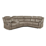 Centeroak Sandy Brown Reclining Sectional by Homelegance at Eve Furniture
