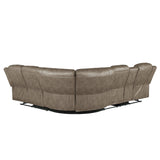 Centeroak Sandy Brown Reclining Sectional by Homelegance at Eve Furniture