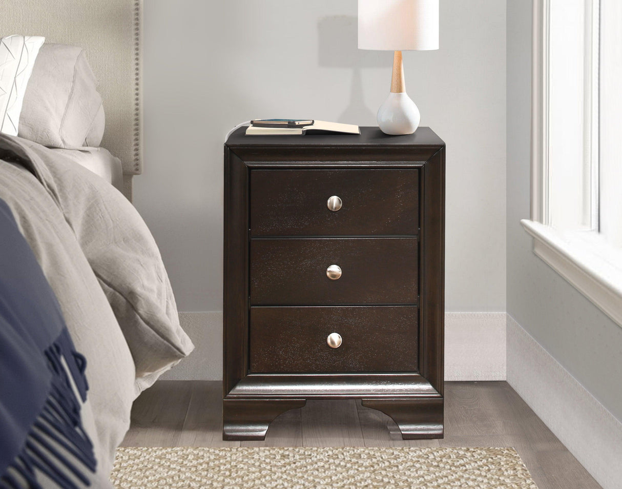 Centralia Brown Nightstand by Homelegance at Eve Furniture
