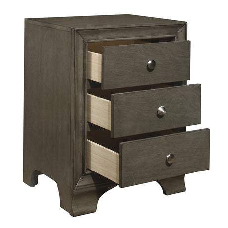 Centralia Gray Nightstand by Homelegance at Eve Furniture