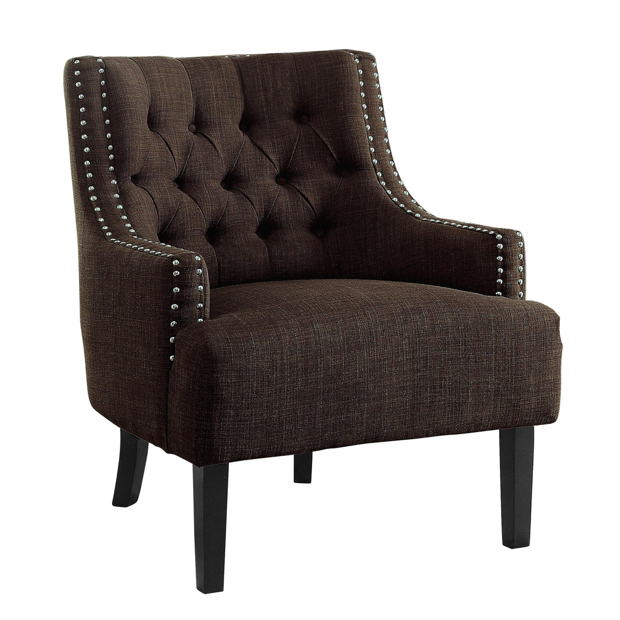 Charisma Chocolate Accent Chair by Homelegance at Eve Furniture