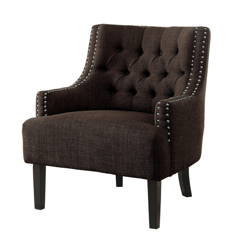 Charisma Chocolate Accent Chair by Homelegance at Eve Furniture