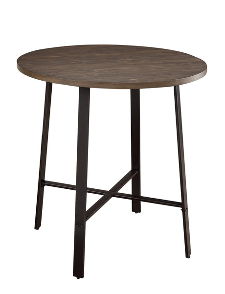 Chevre Brown/Gray Round Counter Height Set by Homelegance at Eve Furniture