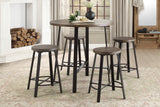 Chevre Brown/Gray Round Counter Height Table by Homelegance at Eve Furniture
