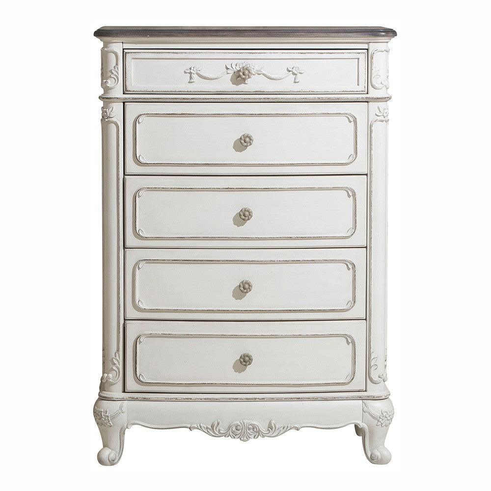 Cinderella Antique White Chest by Homelegance at Eve Furniture