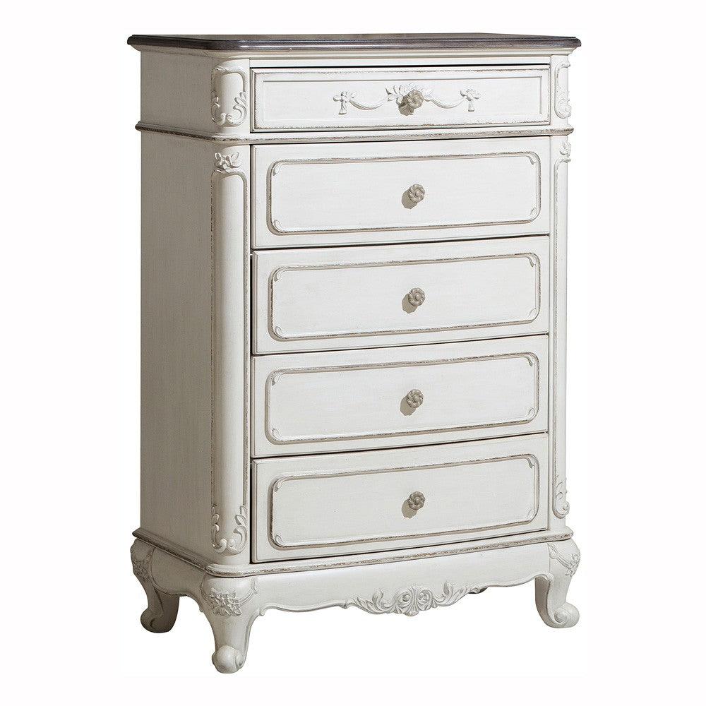 Cinderella Antique White Chest by Homelegance at Eve Furniture