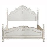 Cinderella Antique White Full Poster Bed by Homelegance at Eve Furniture
