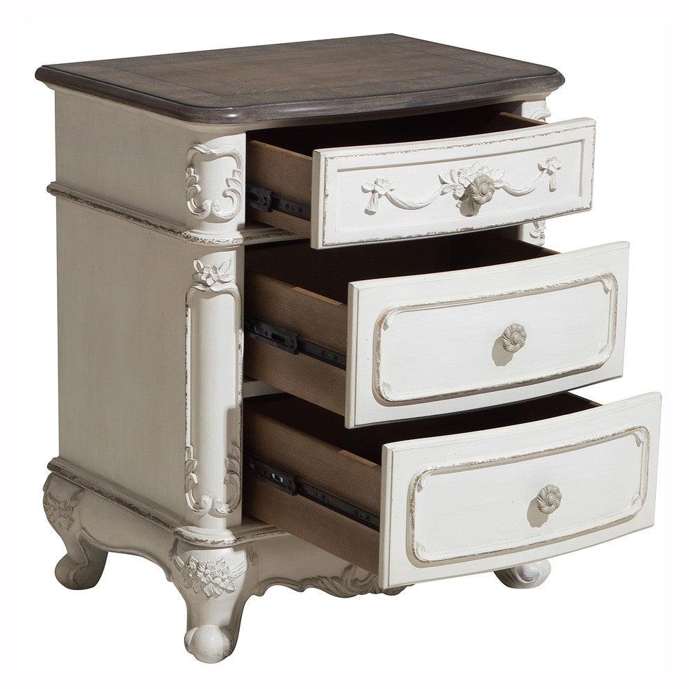 Cinderella Antique White Nightstand by Homelegance at Eve Furniture