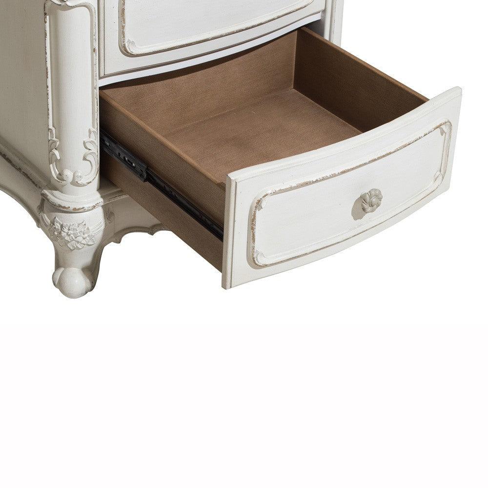 Cinderella Antique White Nightstand by Homelegance at Eve Furniture