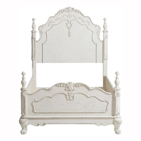 Cinderella Antique White Poster Youth Bedroom Set by Homelegance at Eve Furniture