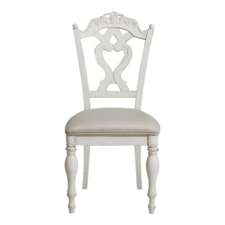 Cinderella Antique White Writing Desk Chair by Homelegance at Eve Furniture