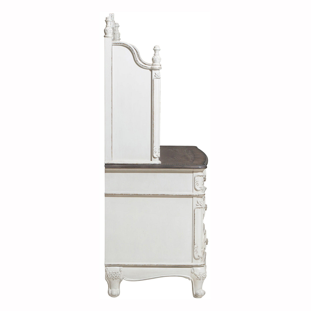 Cinderella Antique White Writing Desk with Hutch by Homelegance at Eve Furniture