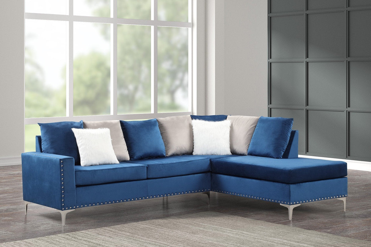 Cindy Neo Blue Reversible Sectional
