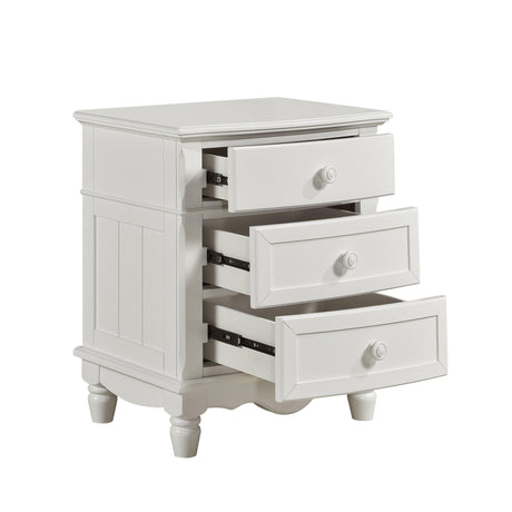 Clementine White Nightstand by Homelegance at Eve Furniture
