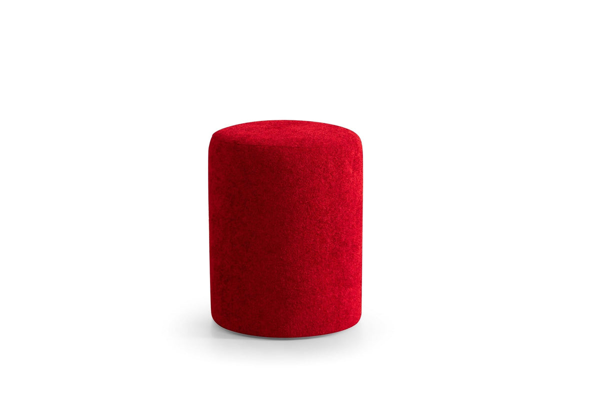 Cloe Red Boucle Stool